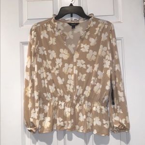 Simply Vera Vera Wang Ruffle Neck Peplum Top